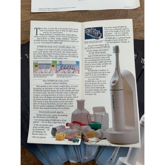Interplak Plaque Removal Instrument Pricing Wholesaler Distributor 1992 Pamphlet - Picture 5 of 6